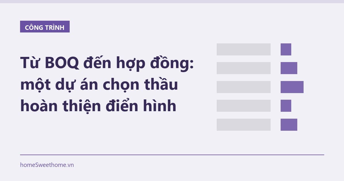 Từ BOQ đến hợp đồng: một dự án chọn thầu hoàn thiện điển hình